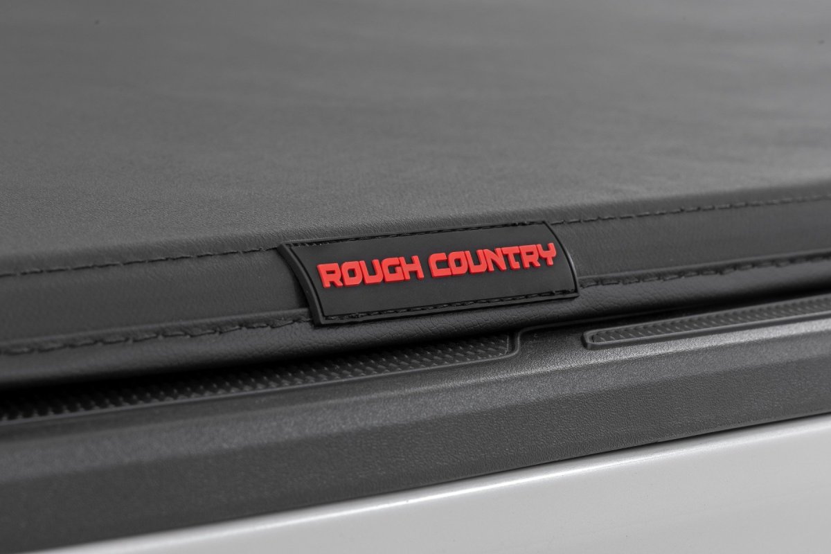 Toyota Tacoma Soft Tri-Fold Bed Cover - Rough Country - Tri-Fold - '24-'26